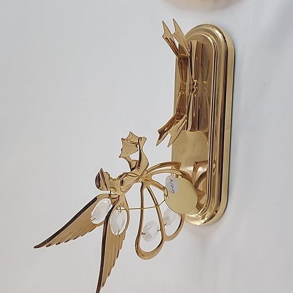 NWT Mascot Inc 24K Gold Plated Austrian Crystal Delight Angel's and Frame - Picture 7 of 16